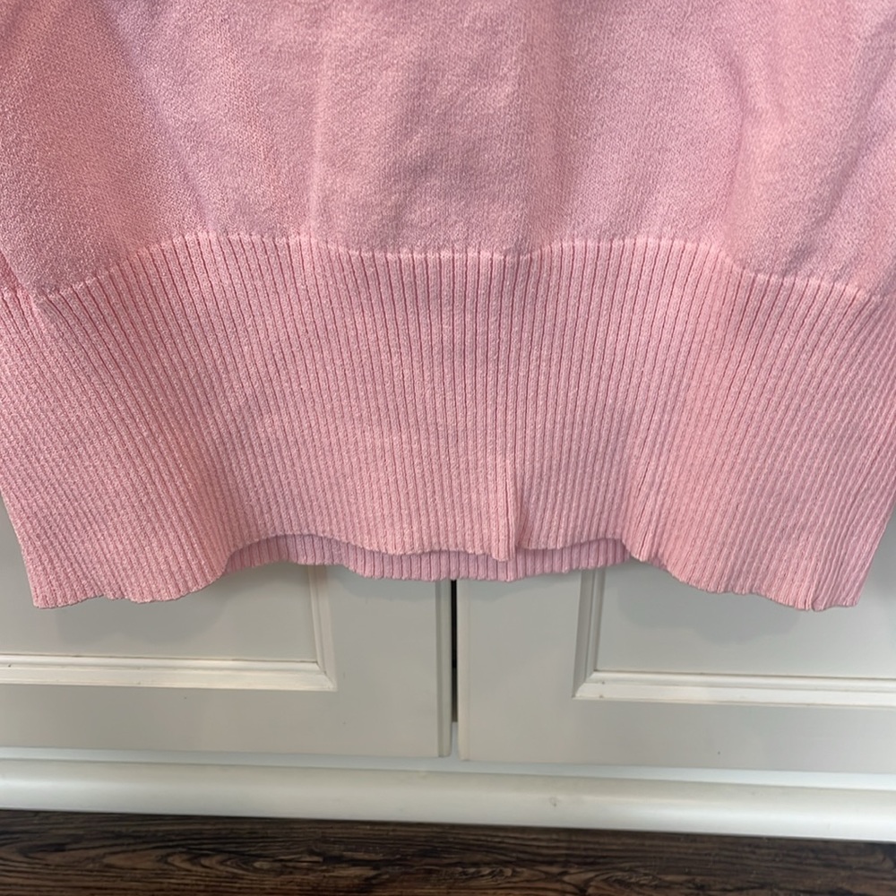 Talbots NWOT pink cropped top petite small - Picture 3 of 6